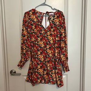Vici Red Floral Mini Dress